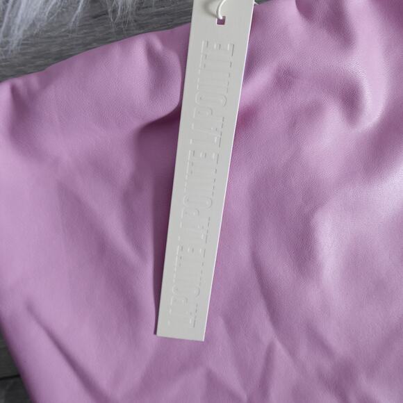 Lapointe Stretch Faux Leather Cropped Tube Top Blossom Pink New Size 4 - Picture 10 of 16